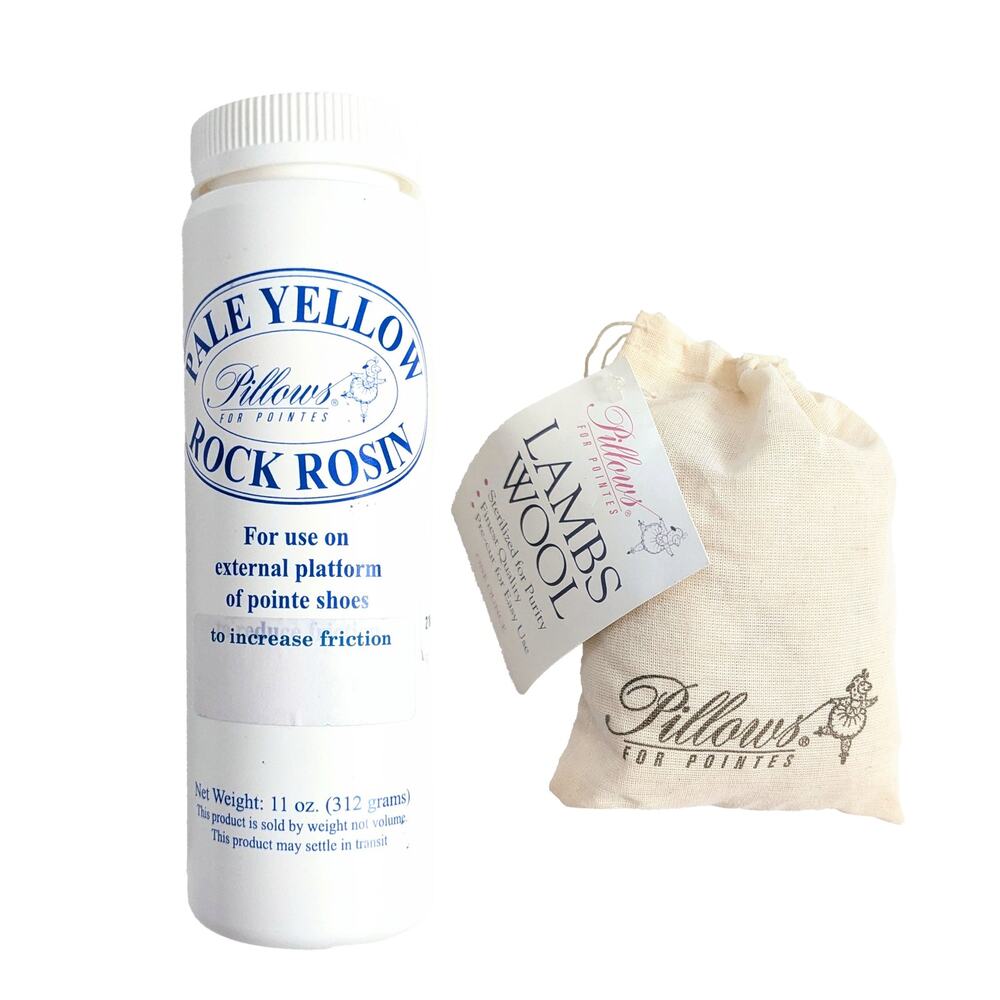 Rock Rosin for Ballet Pointe Shoes and Lambswool Bundle Pillows for Pointe